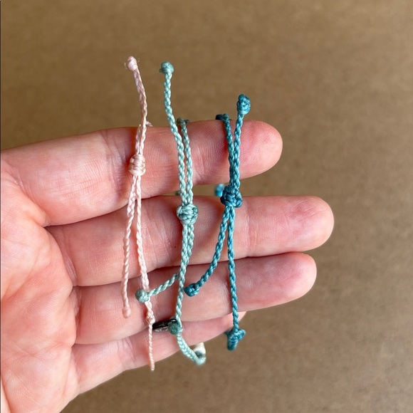 PURA VIDA Beaded Adjustable Bracelets Lot of 3 Boho Style Festival Jewelry - Picture 2 of 3